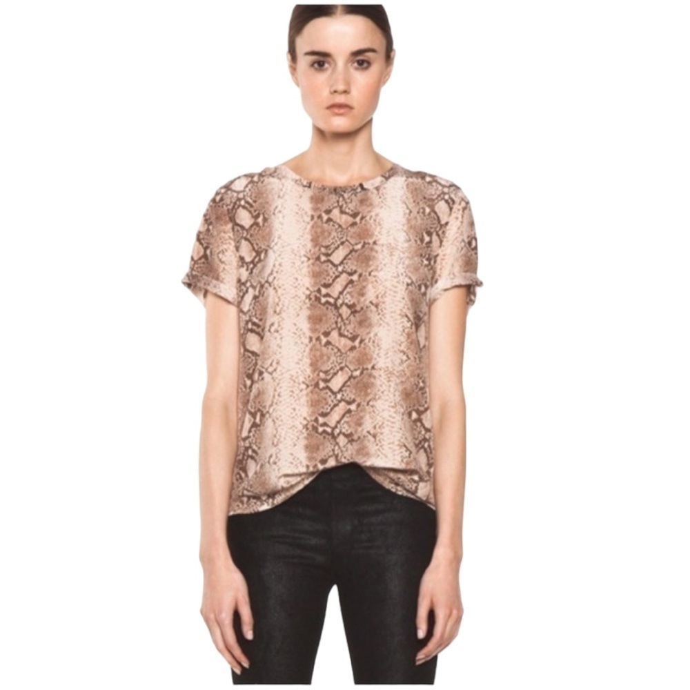 Equipment Femme Riley 100% Silk Python Print Blouse - Picture 1 of 10